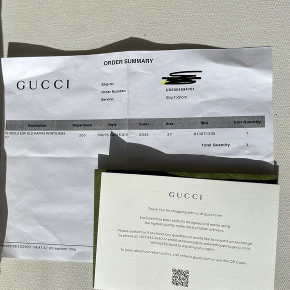 GUCCI ~ Like New! 2023 SE Women's Interlocking G espadrille, size 37, 7US. - Picture 8 of 9